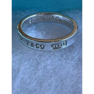 Tiffany & Co. Sterling Silver & 18k Gold Two-Tone 1837 Ring With Original Box